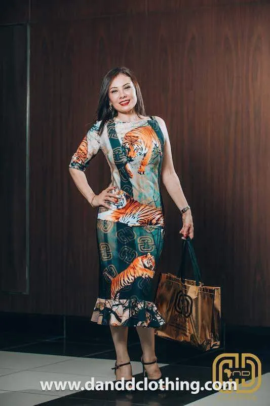 D&D Tiger Print Classy Dress