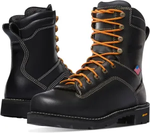 Danner 8 Quarry USA Waterproof Work Boots for Men - Full-Grain Leather with Gore-Tex, 3-Density Cushion Footbed & Traction Heel Outsole, EH Resistant