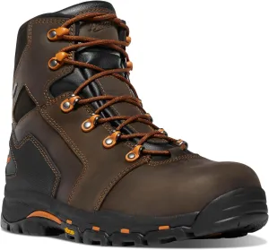 Danner Vicious 6 Composite Toe Work Boots for Men - Waterproof Leather with Breathable Gore-Tex Lining, Speed Lace System & Non Slip Heeled Outsole