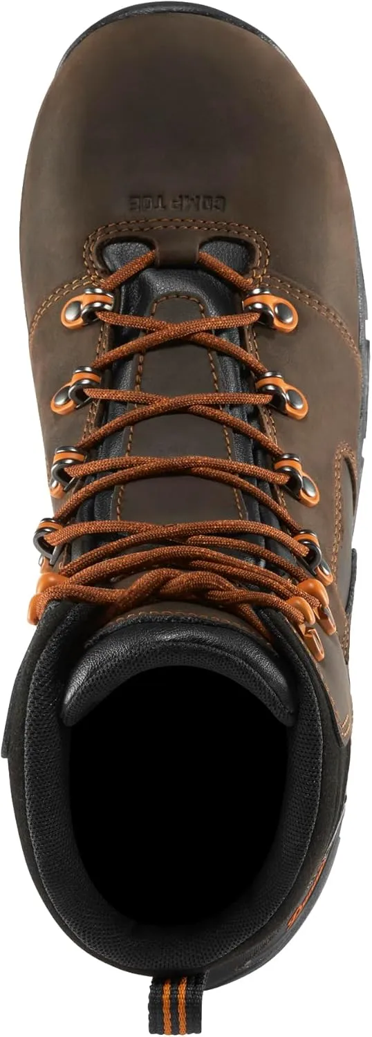 Danner Vicious 6 Composite Toe Work Boots for Men - Waterproof Leather with Breathable Gore-Tex Lining, Speed Lace System & Non Slip Heeled Outsole