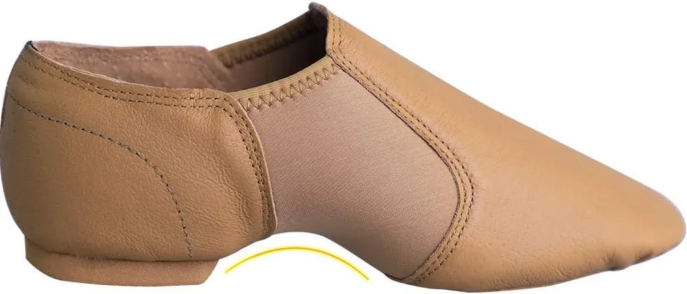 Daydance Jazz Shoes Leather Slip On for Girls, Boys, Women, Men