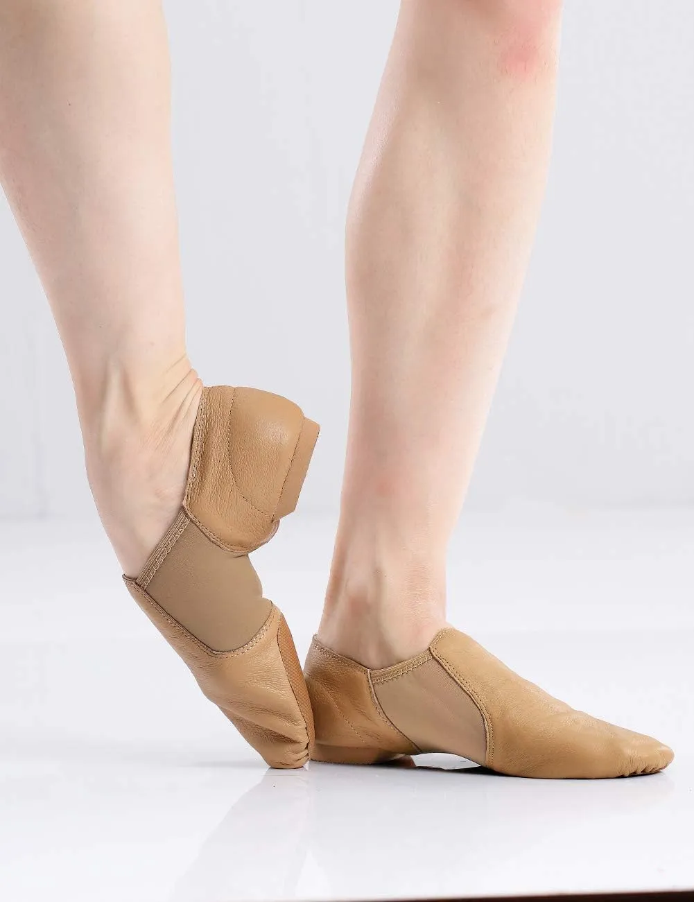Daydance Jazz Shoes Leather Slip On for Girls, Boys, Women, Men