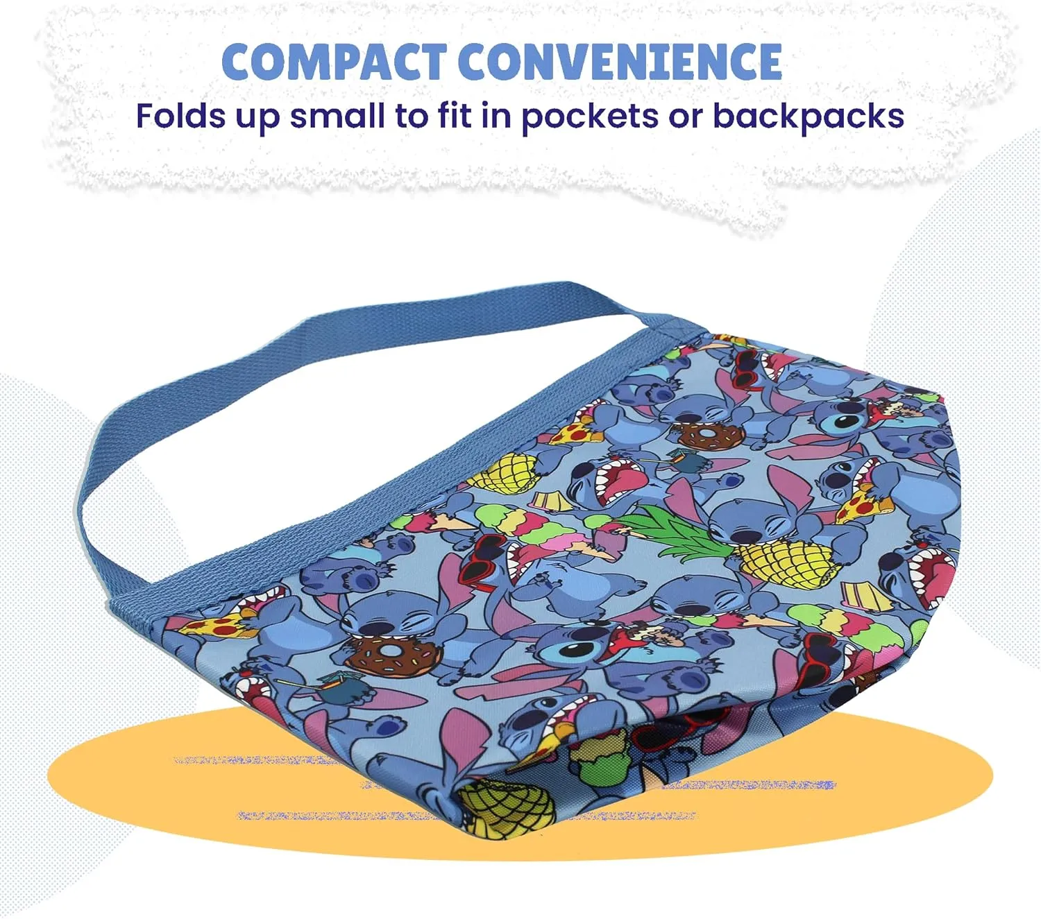 Disney Stitch Chomp Chomp Bucket Tote Bag