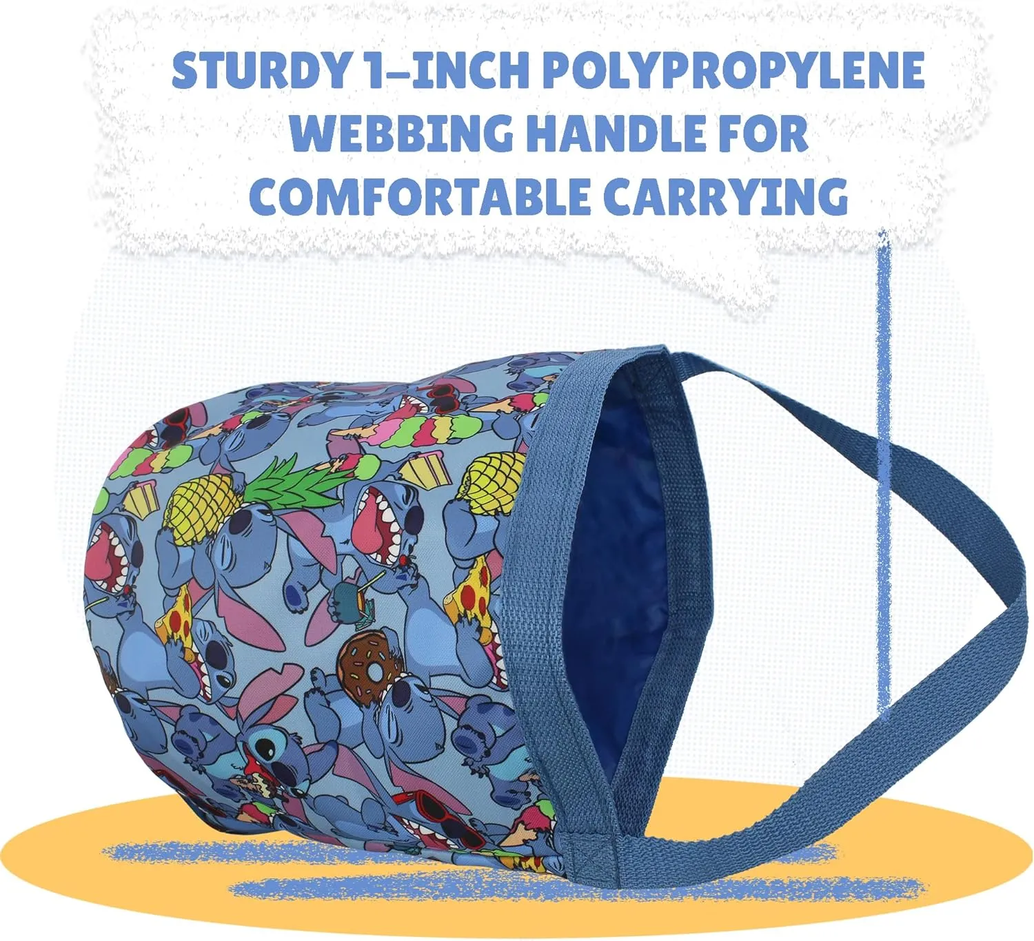 Disney Stitch Chomp Chomp Bucket Tote Bag