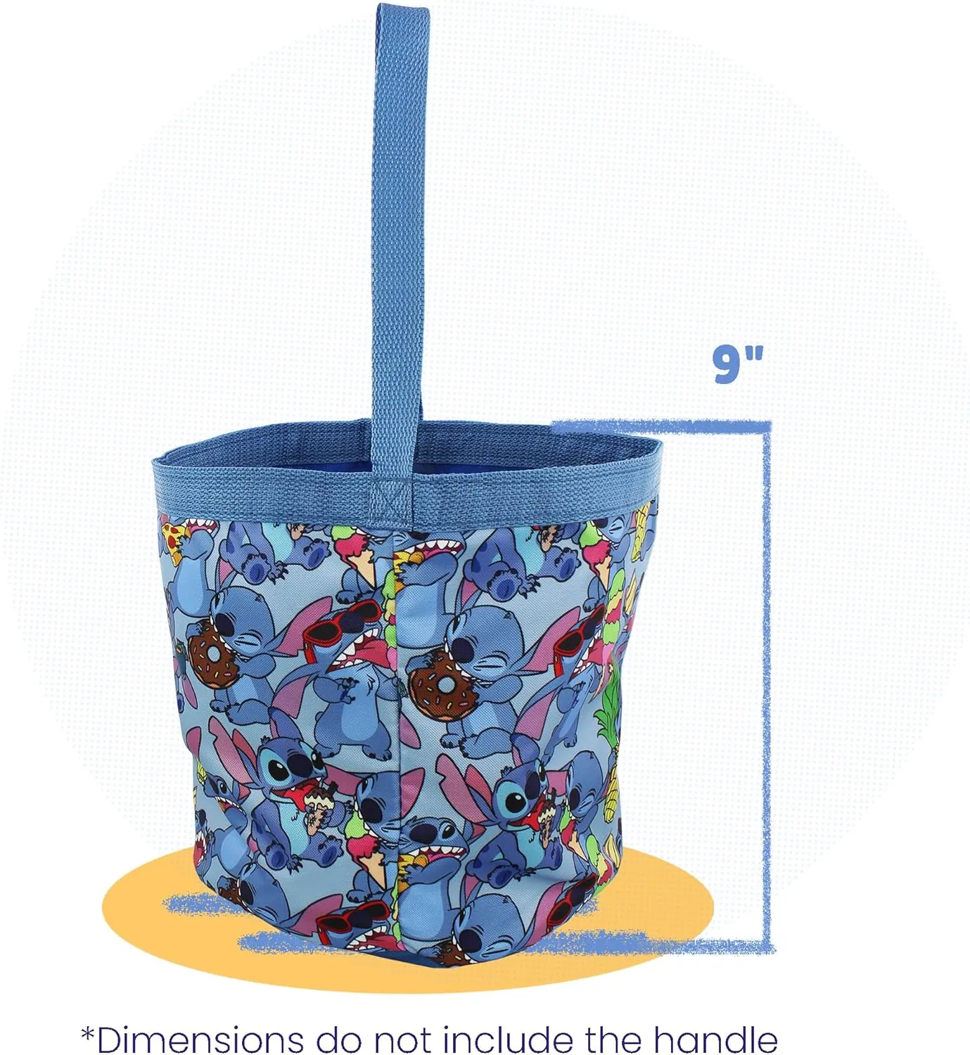 Disney Stitch Chomp Chomp Bucket Tote Bag