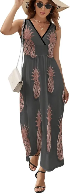 Donnapink Women Casual Sleeveless Dress, Summer Sundresses Skirt with Pockets(S-2XL)