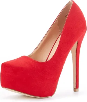 DREAM PAIRS Women's Swan-30 High Heel Platform Dress Pump Shoes