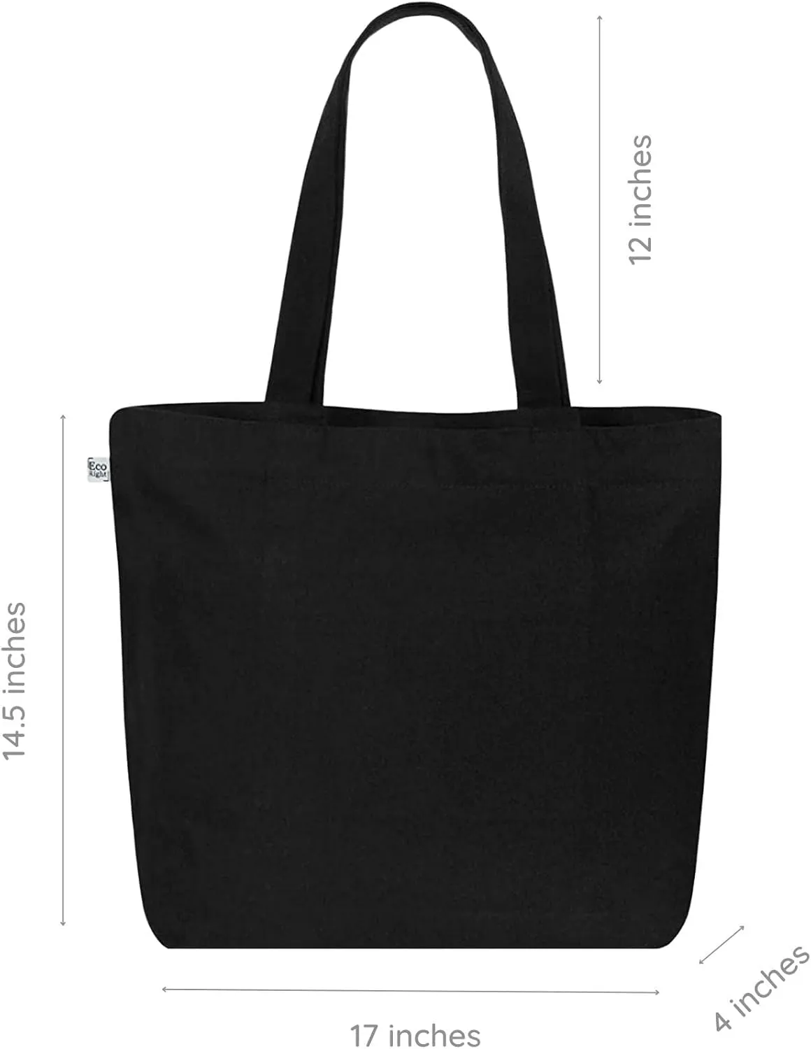 Ecoright Aesthetic Canvas Tote Bag for Women Large Zipper Tote Bags with Pocket, Womens Tote Bag for Yoga, Work, Beach