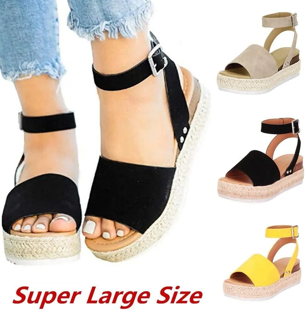 Eduavar Platform Sandals Women Dressy, Sandals for Women Dressy Summer Open Toe Sandals Comfortable Wedge Sandals Shoes