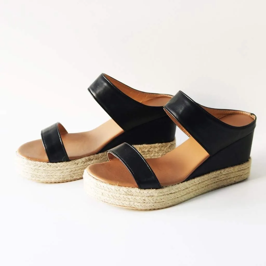 Eduavar Sandals for Women 2023, Orthopedic Sandals for Women Espadrille Wedge Platform Sandals Anti-Slip Sandals