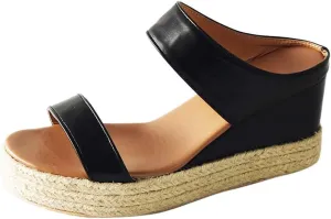 Eduavar Sandals for Women Dressy Summer, Platform Sandals Women Espadrille Wedge Sandals Summer Travel Sandals Slippers