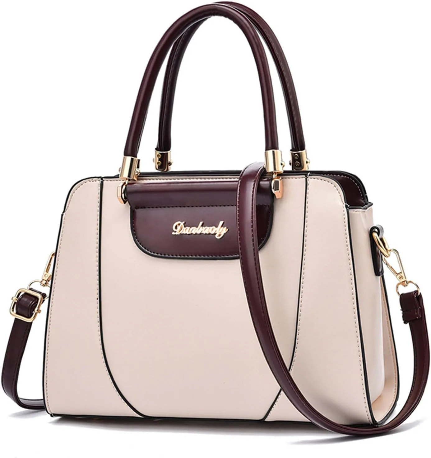 Elegant Satchel Bags for Women Purse Crossbody Bags with Pockets Top Handle Shoulder Handbags Casual Daily Bag(White)