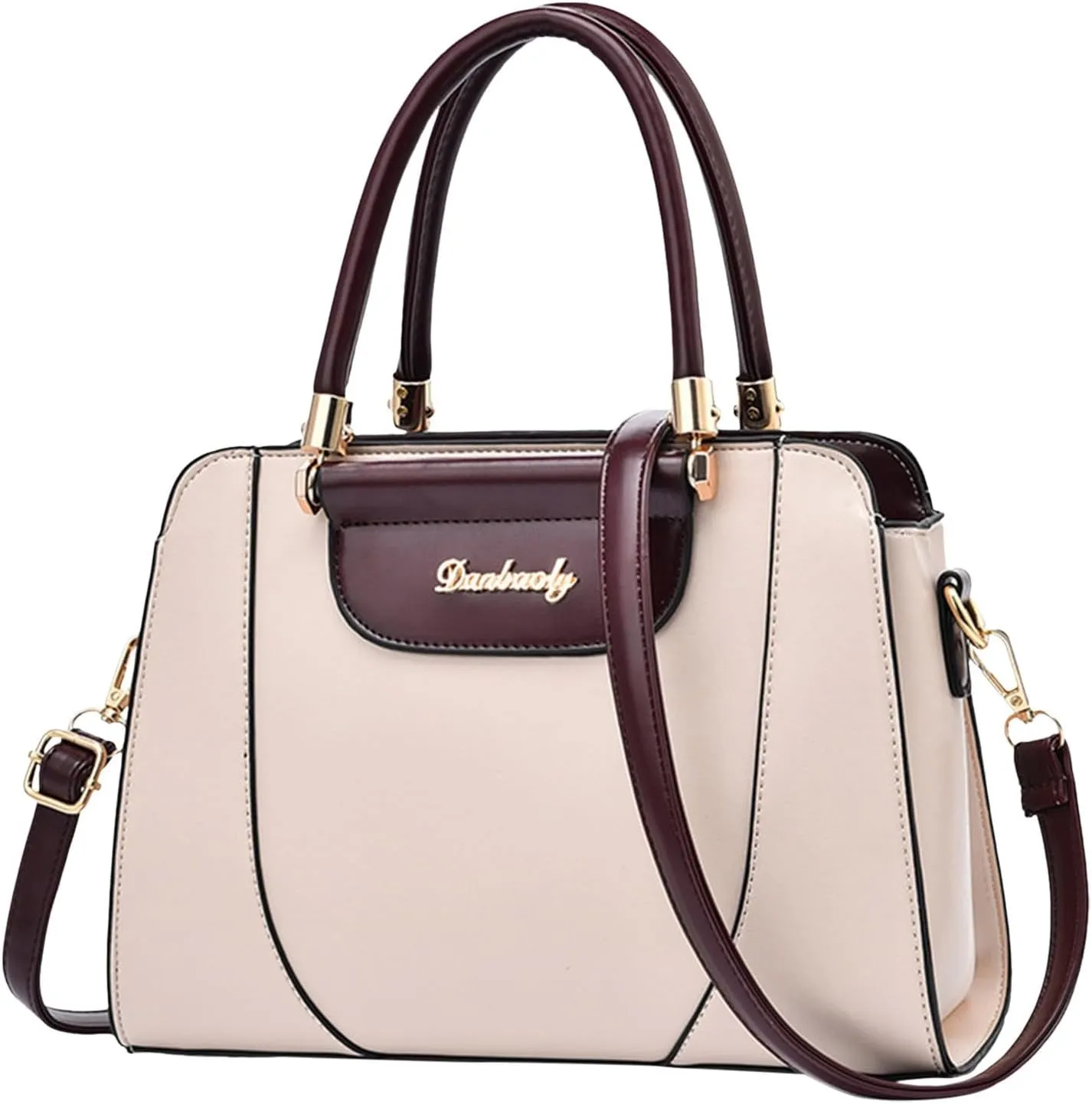 Elegant Satchel Bags for Women Purse Crossbody Bags with Pockets Top Handle Shoulder Handbags Casual Daily Bag(White)