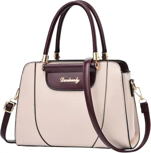 Elegant Satchel Bags for Women Purse Crossbody Bags with Pockets Top Handle Shoulder Handbags Casual Daily Bag(White)