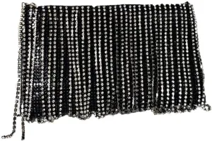Evening Bag Sequins Tassels Clutch Purses for Women Ladies Sparkling Party Handbag Wedding Shoulder Handbags Money Bag Black