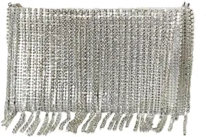 Evening Bag Sequins Tassels Clutch Purses for Women Ladies Sparkling Party Handbag Wedding Shoulder Handbags Money Bag Silver