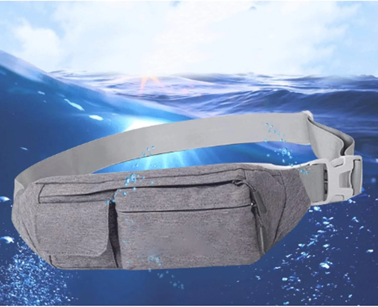 Fanny Pack Canvas Waist Bag Men's Mobile Phone Bag Sports Waist Bags Chest Bags (Purple)