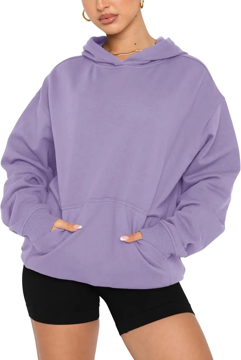 Fanway&EC Women's Casual Long Sleeve Hoodie Loose Fitted Sweatshirts Oversized Pullover Pocket Fall Tops