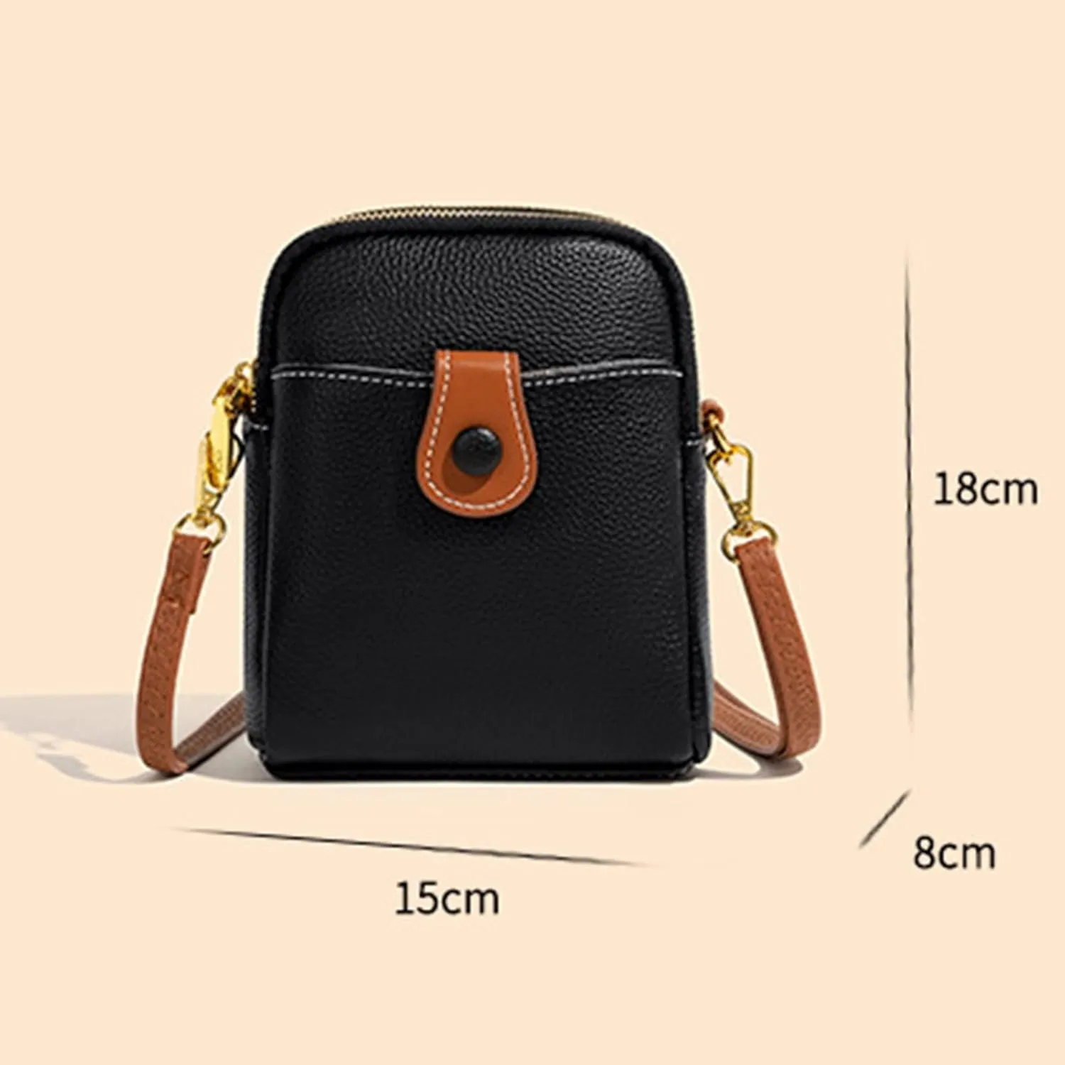 Fashion Unisex Large Capacity Bag Fashion Portable Shoulder Bags Messenger Bags Shoulder Bag for Women (Khaki, One Size)