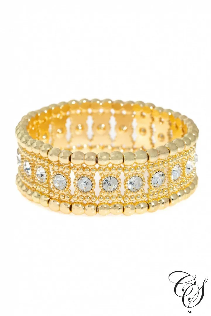 Flexible Metallic Stud Band Bracelet