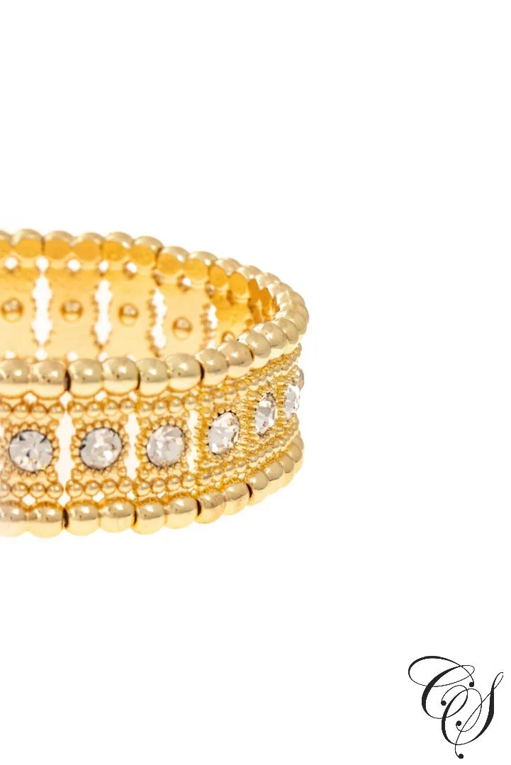 Flexible Metallic Stud Band Bracelet