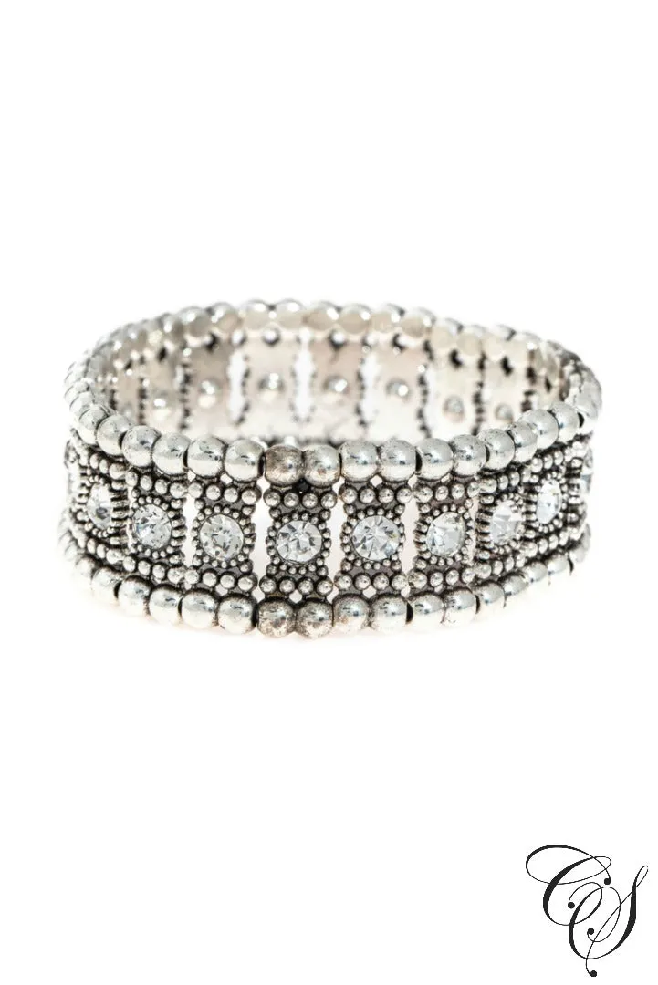 Flexible Metallic Stud Band Bracelet