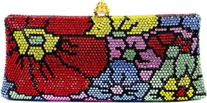 Flower Crystal Clutch Evening Bag Elegant Floral Wedding Purse Rhinestone Formal Cluth Handbag for Women Party Prom