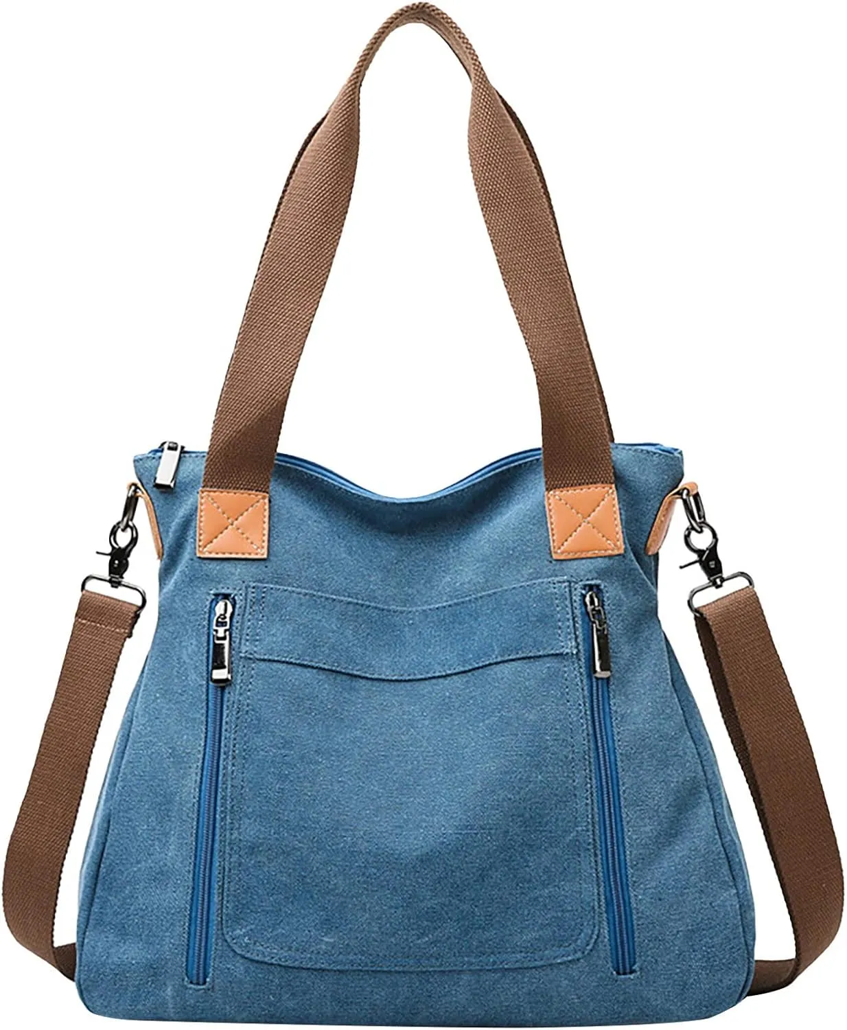 Foldie Crossbody Bags for Women Stadium Crossbody Messenger Bags for Concerts Sporting Events Clear Fanny Pack(Blue)