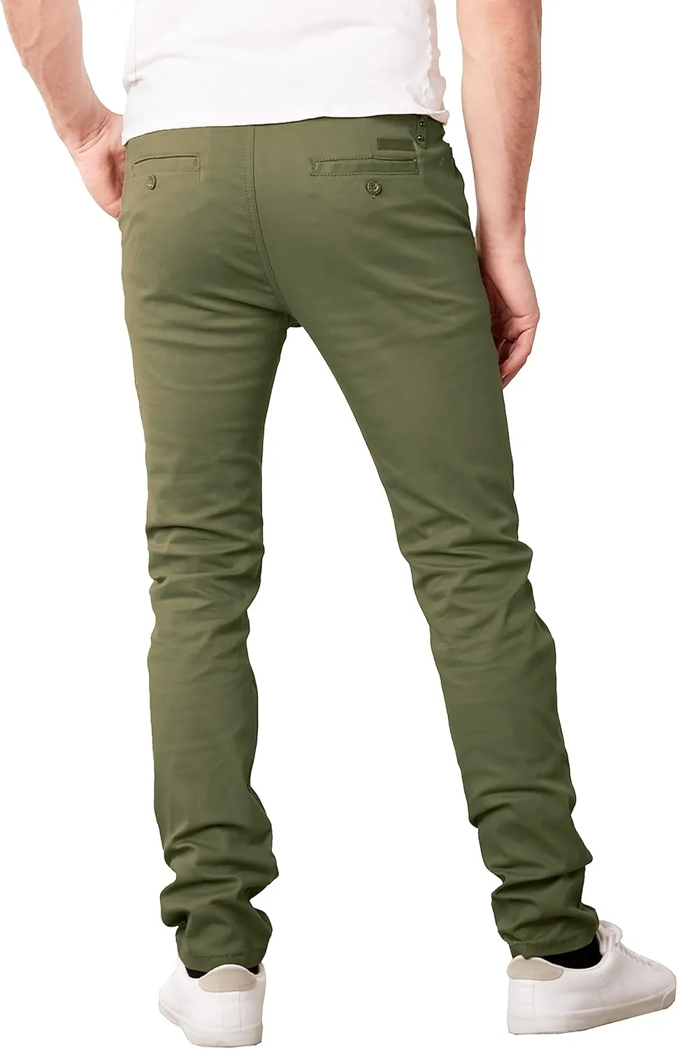 Galaxy by Harvic Mens Slim Fit Cotton Stretch Chino Pants