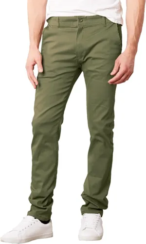 Galaxy by Harvic Mens Slim Fit Cotton Stretch Chino Pants