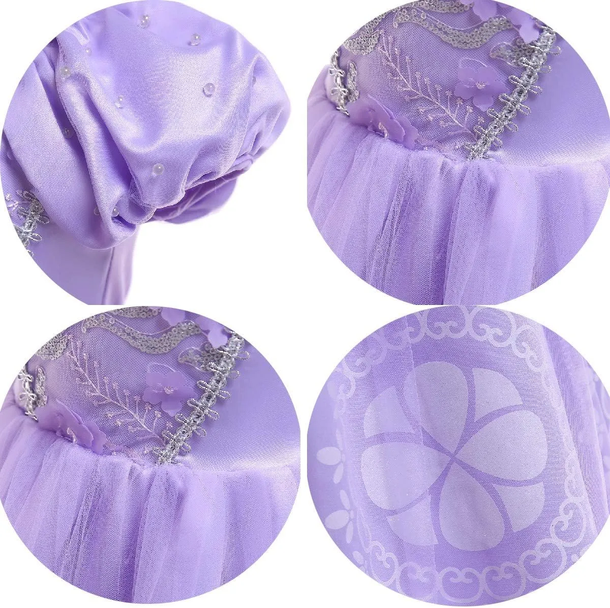 Girls Sofia Princess Birthday Dress Rapunzel Halloween Costume Pageant Christmas Evening Party Gown w/Accessories