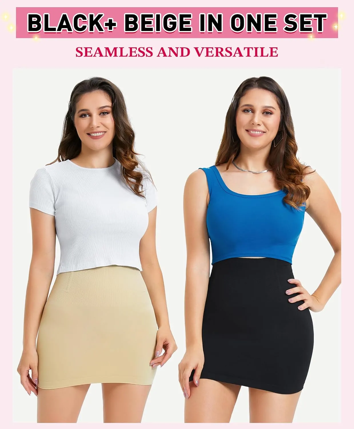 Gotoly Body Shaper For Women Under Dress High Waist Half Slip Seamless Shapewear Dress Slip Skirt Tummy Control Dress