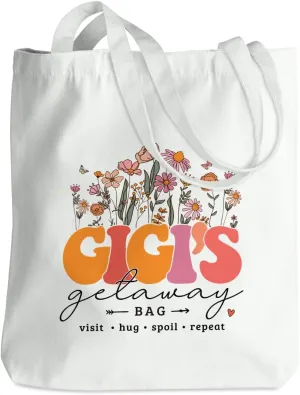 Grandma Mom Tote Bag - Birthday, Mothers Day, Retirement & Christmas Gifts for Women - Reusable Shoulder Bag