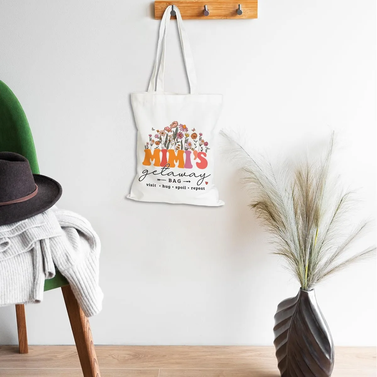 Grandma Mom Tote Bag - Birthday, Mothers Day, Retirement & Christmas Gifts for Women - Reusable Shoulder Bag