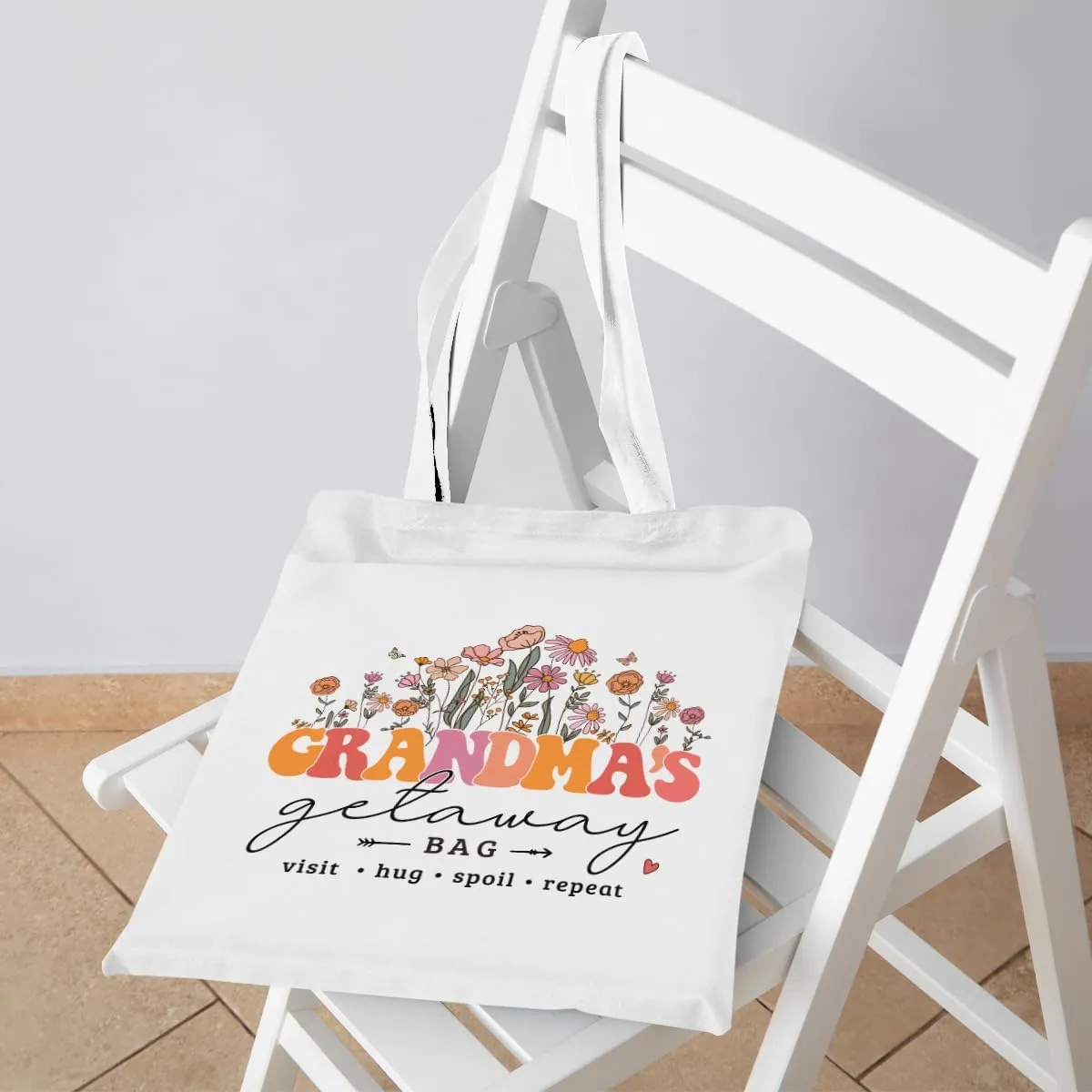 Grandma Mom Tote Bag - Birthday, Mothers Day, Retirement & Christmas Gifts for Women - Reusable Shoulder Bag