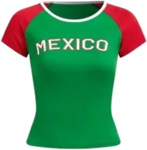 Graphic Tees for Women Vintage Y2k Tops for Women Baby Tee Y2k Shirt 90s Brazil Crop Top Country Crop Top