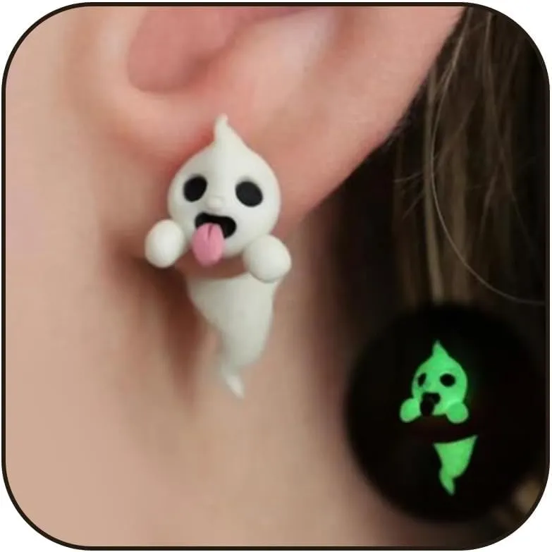 Halloween Earrings for Women Bat Cat Witch Earrings Set Spider Web Skull Pumpkin Earring Halloween Jewelry Outfit Costumes Accessories