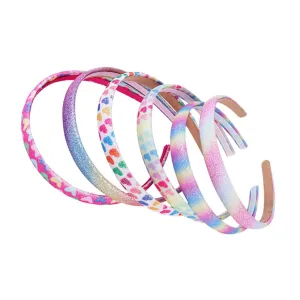Happyyami Party Hair Hoops Set 6pcs Glitter Headwear Hairband Clips for Carnival Costume Party Festival Celebration Random Style