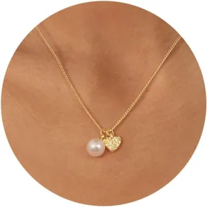 Heart Necklaces for Women,Dainty Gold Necklace 14K Gold Plated Choker Necklaces for Women Cute Heart Necklaces Simple Gold Heart Necklaces for Women Trendy Gold Jewelry for Women Gifts