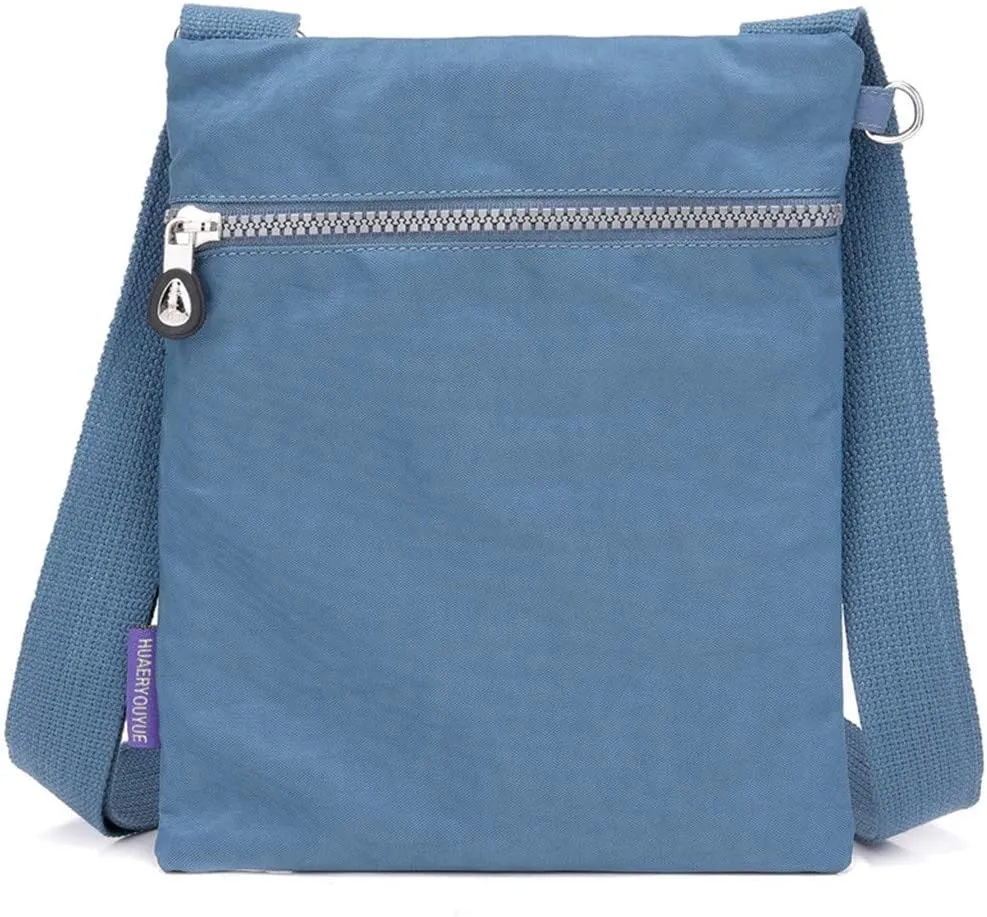 Hobo Crossbody Bags for Women Waterproof Nylon Crossbody Bags for Woman Trendy Carry on Bag for Airplanes Women(Light blue)