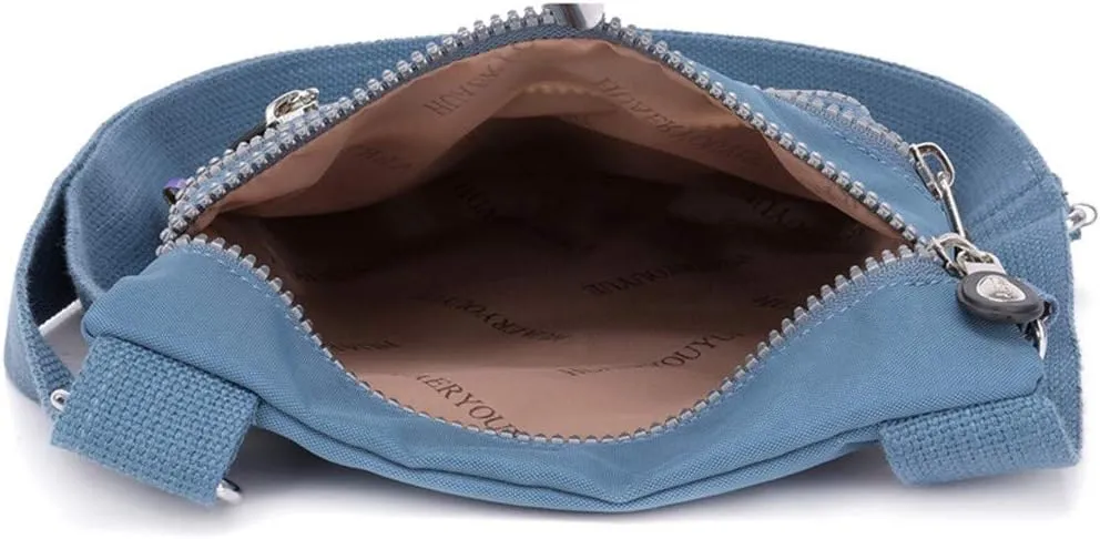 Hobo Crossbody Bags for Women Waterproof Nylon Crossbody Bags for Woman Trendy Carry on Bag for Airplanes Women(Light blue)
