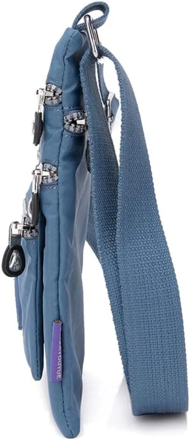 Hobo Crossbody Bags for Women Waterproof Nylon Crossbody Bags for Woman Trendy Carry on Bag for Airplanes Women(Light blue)
