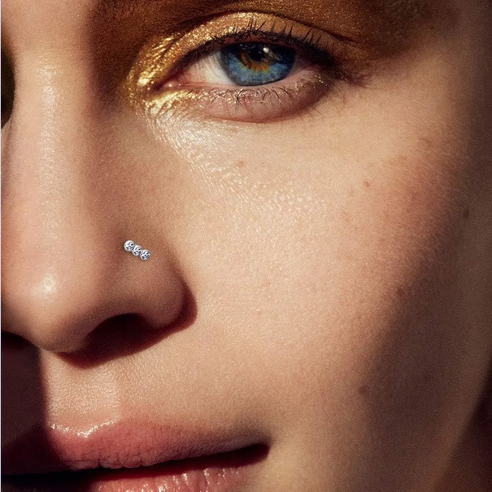 Hypoallergenic 20G L-Shaped Nose Rings - Surgical Steel Hoops & Studs - Gold, Silver, Black Colored