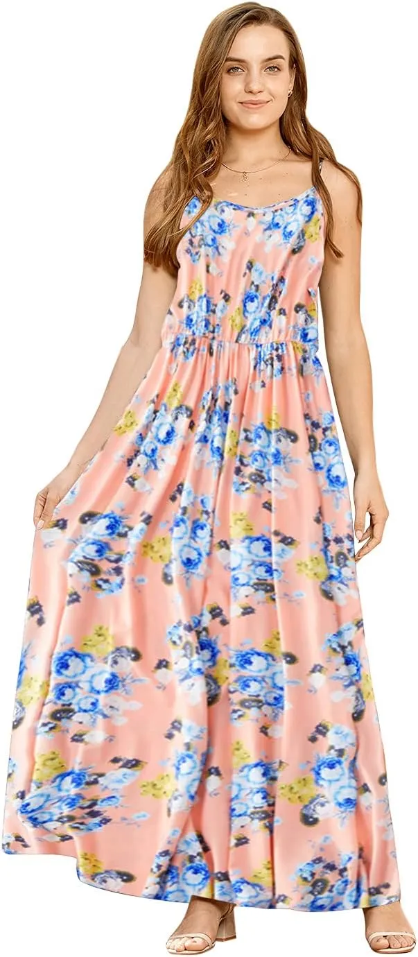 IFFEI Mommy and Me Matching Dress Spaghetti Strap Summer Casual Sundress Beach Sleeveless Dress with Headband