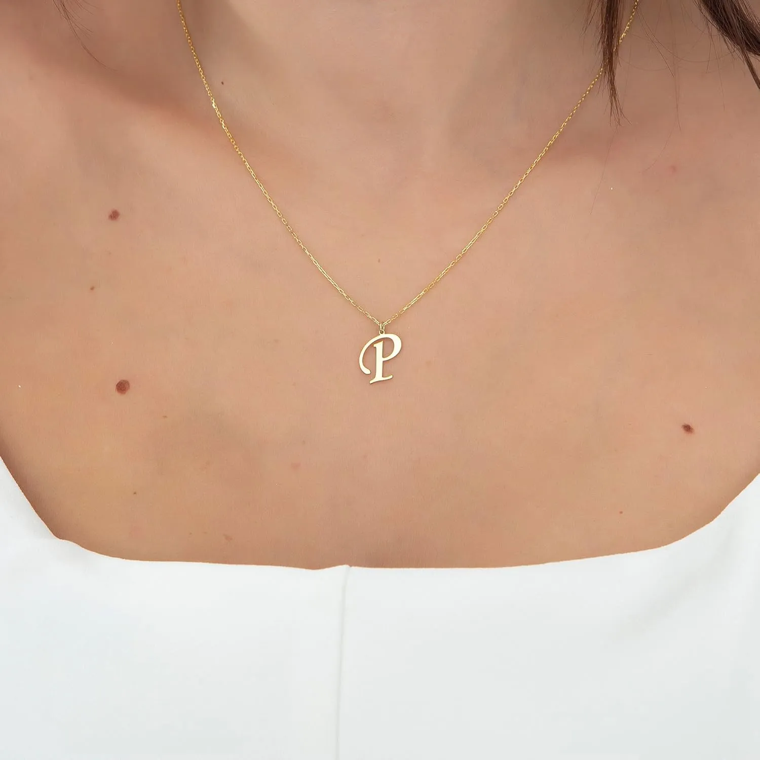 Initial Necklaces for Women, A-Z Letter Pendant, 925 Sterling Silver and 14K Gold Plated, Dainty Gold Necklace for Women, Personalized Gold Necklace Gift