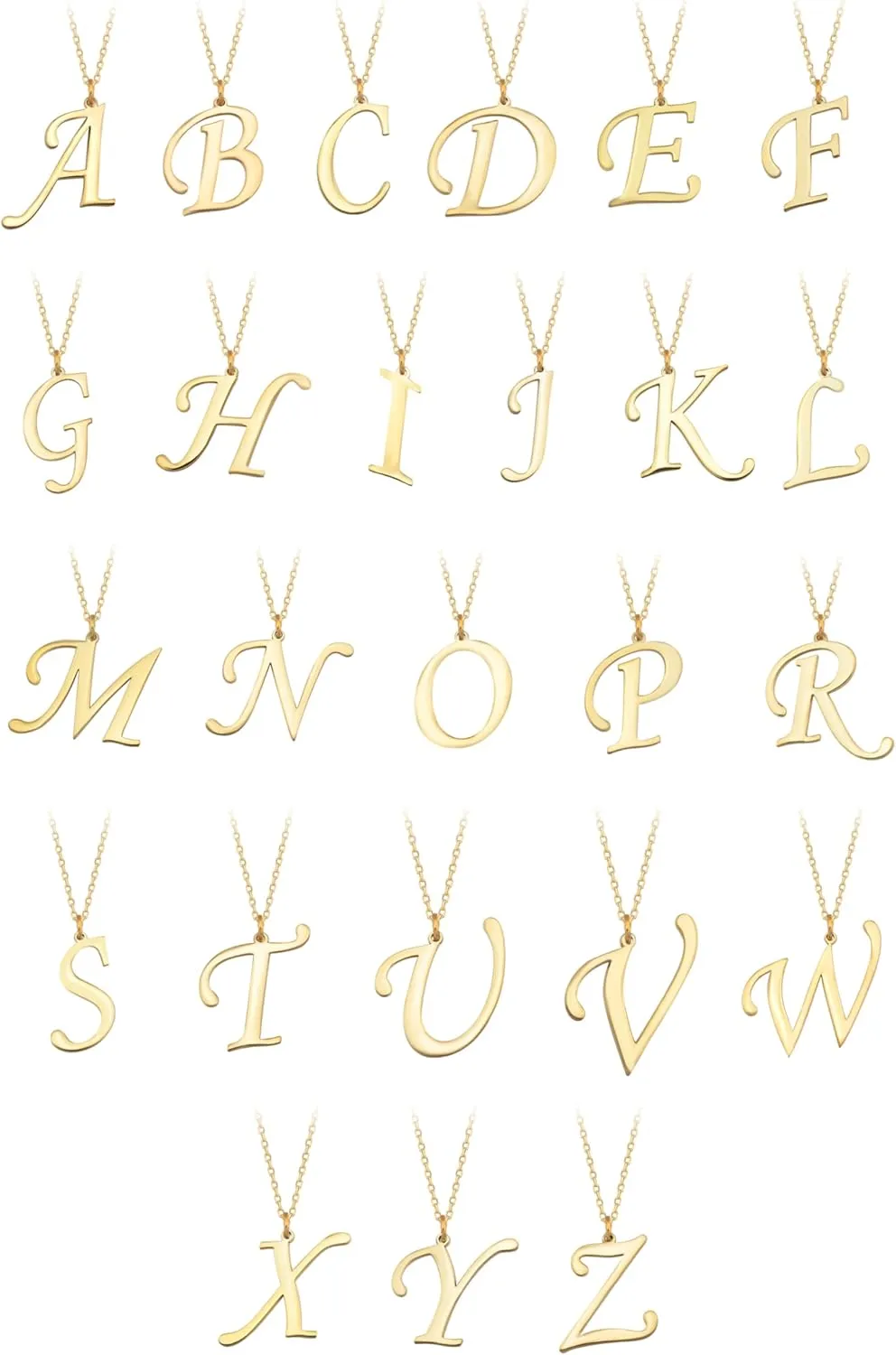 Initial Necklaces for Women, A-Z Letter Pendant, 925 Sterling Silver and 14K Gold Plated, Dainty Gold Necklace for Women, Personalized Gold Necklace Gift