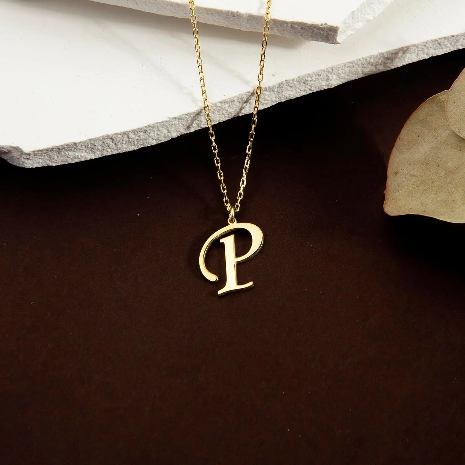 Initial Necklaces for Women, A-Z Letter Pendant, 925 Sterling Silver and 14K Gold Plated, Dainty Gold Necklace for Women, Personalized Gold Necklace Gift