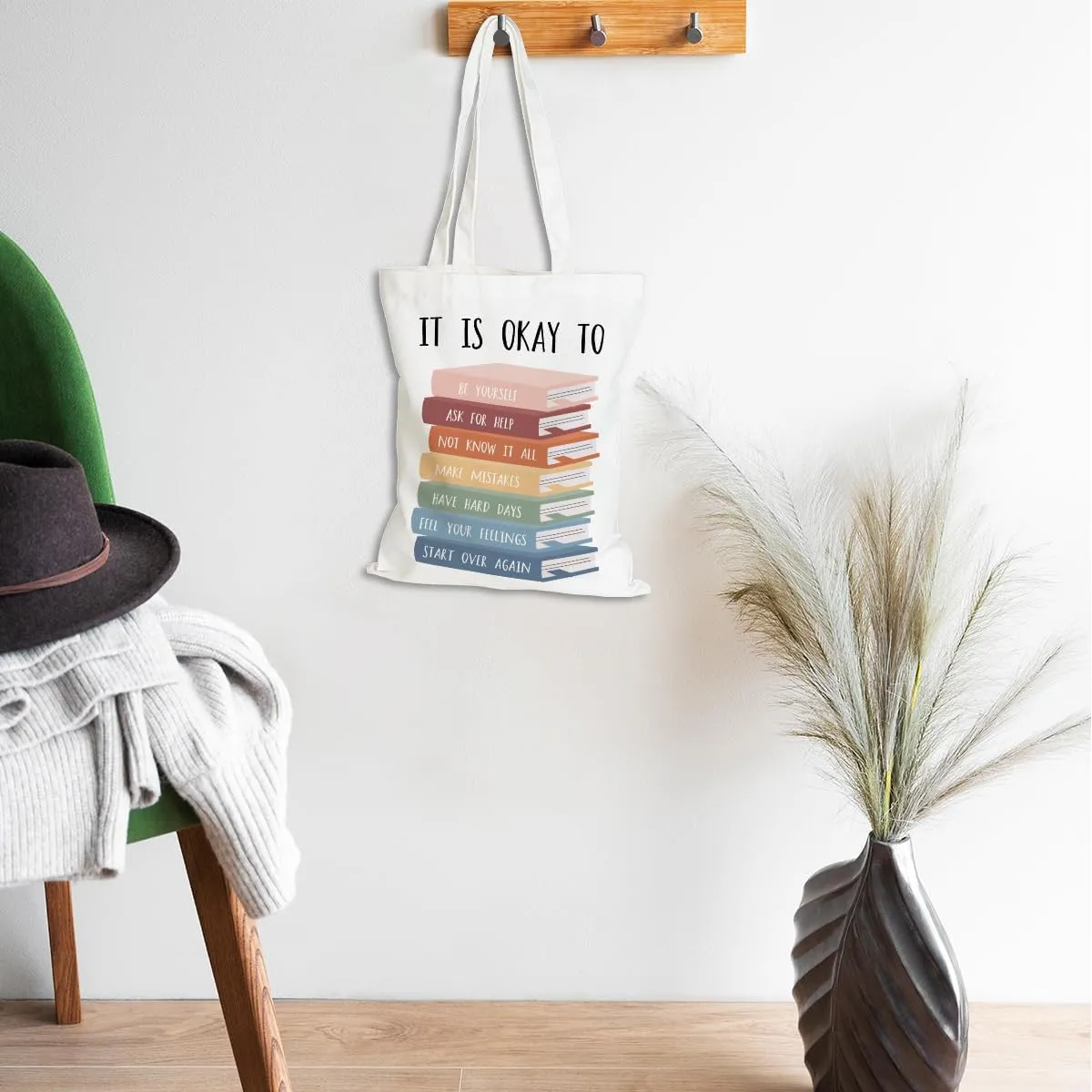 Inspirational Tote Bag for Women Positive Affirmations Self Love Beach Bag Encouragement Gifts Christmas