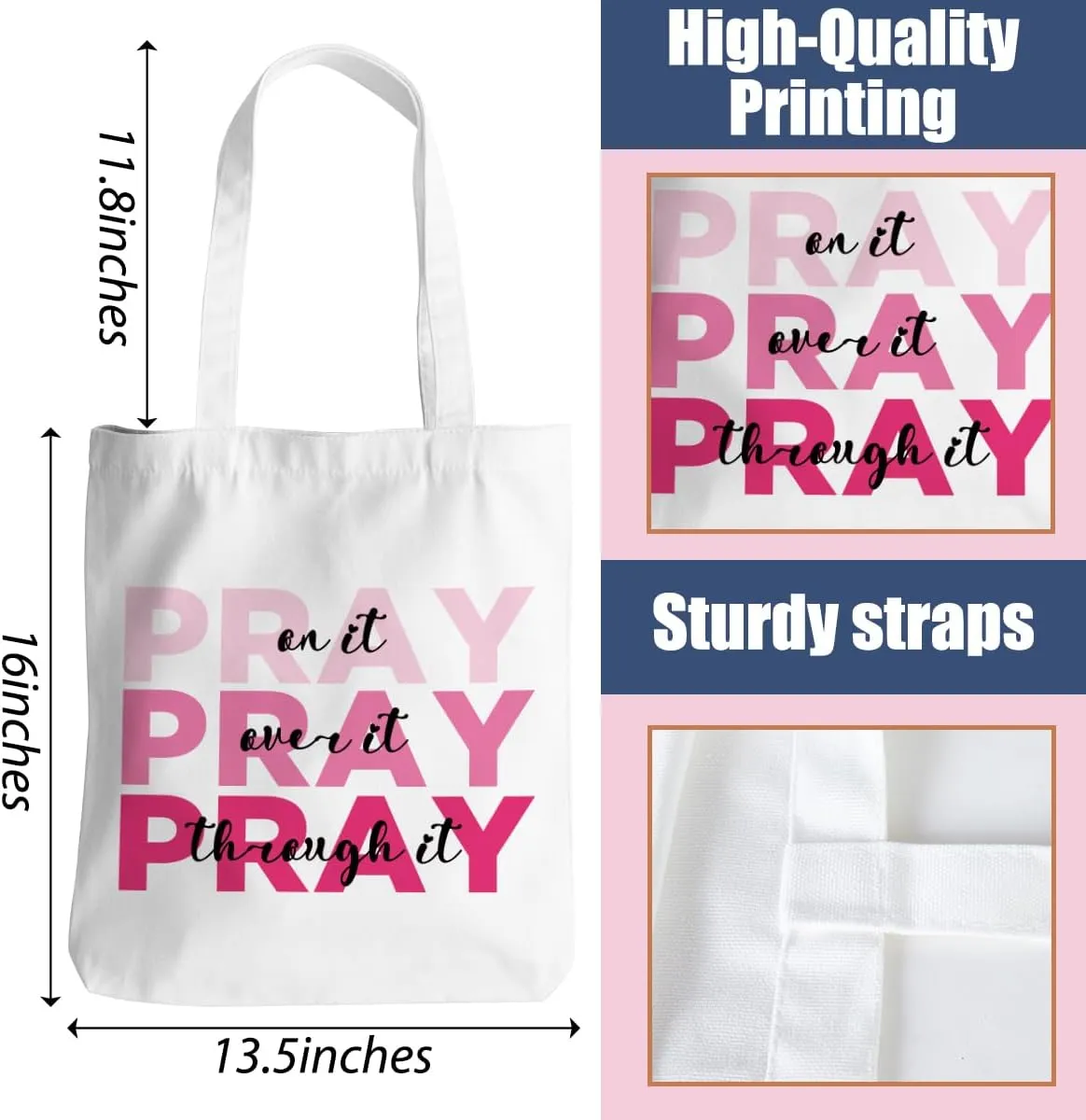 Inspirational Tote Bag for Women Positive Affirmations Self Love Beach Bag Encouragement Gifts Christmas