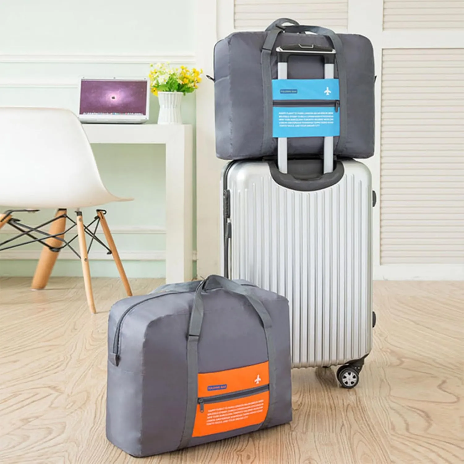 INVODA Travel Bag 12PCS Foldable Duffle Bag for Women and Men Lightweight Luggage Bag Personal Item Bag for Airlines Weekender Overnight Tote Carry on (12PCS)